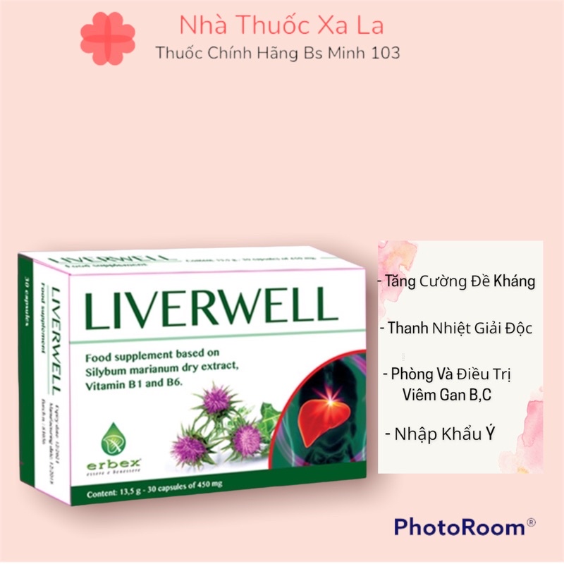 Liverwell - viên uống giải độc gan - tăng cường giải độc gan gộp 30v