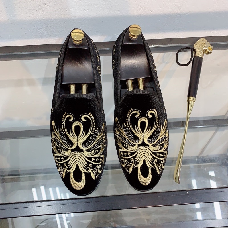 Giầy tây, giày da nam chất nhung cao cấp, kiểu dáng loafer : : 34
