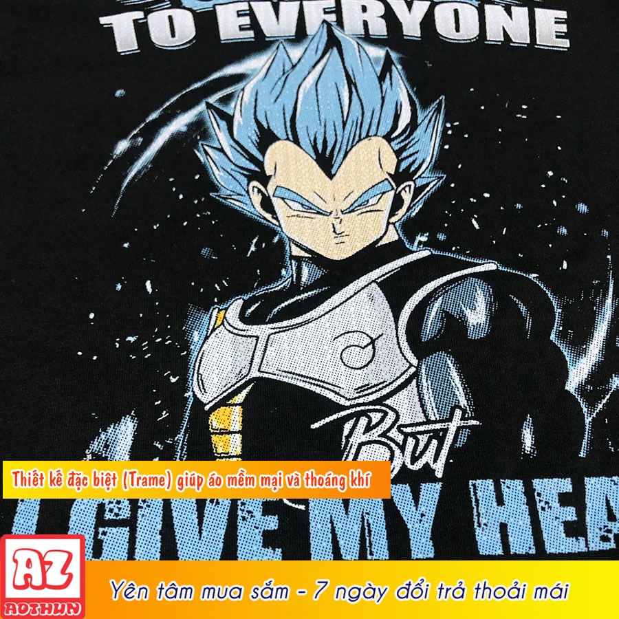 Áo thun in hình dragon ball Cadic Vegeta Songoku - Có size trẻ em M2922