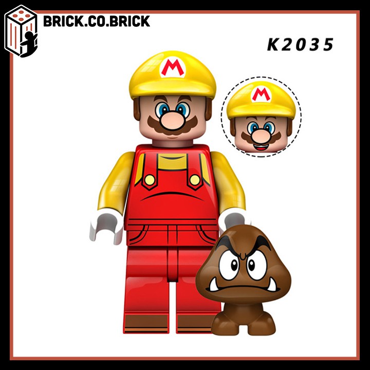MARIO Nấm lùn đỏ Đồ Chơi Lắp Ráp Mô Hình Non Lego và Minifigure nhân vật hóa trang MỚI NHẤT KDL805