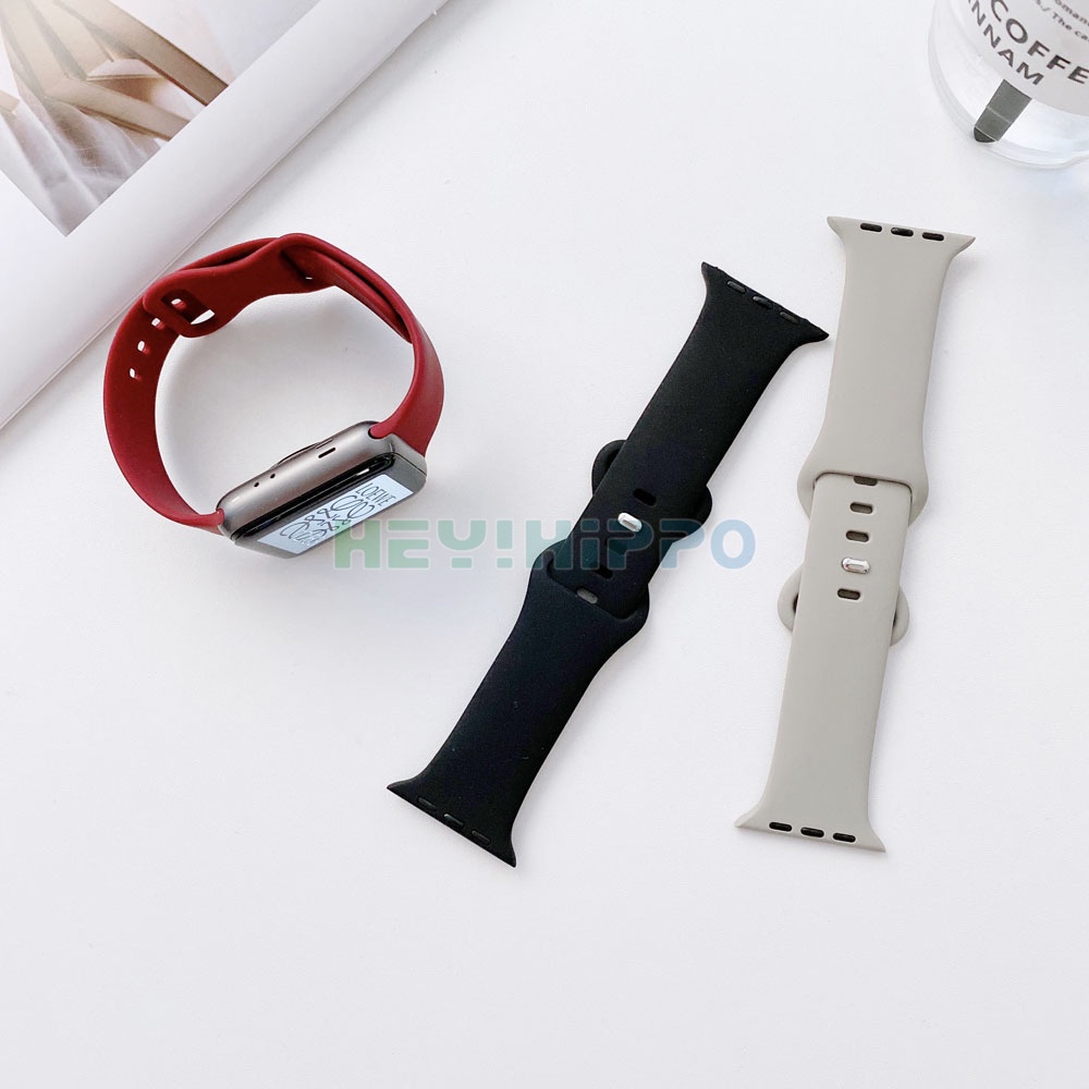 Dây đeo đồng hồ thông minh bằng silicone dẻo thay thế cho Apple iWatch 6 SE 5 4 3 2 1 38mm 42mm 40mm 44mm