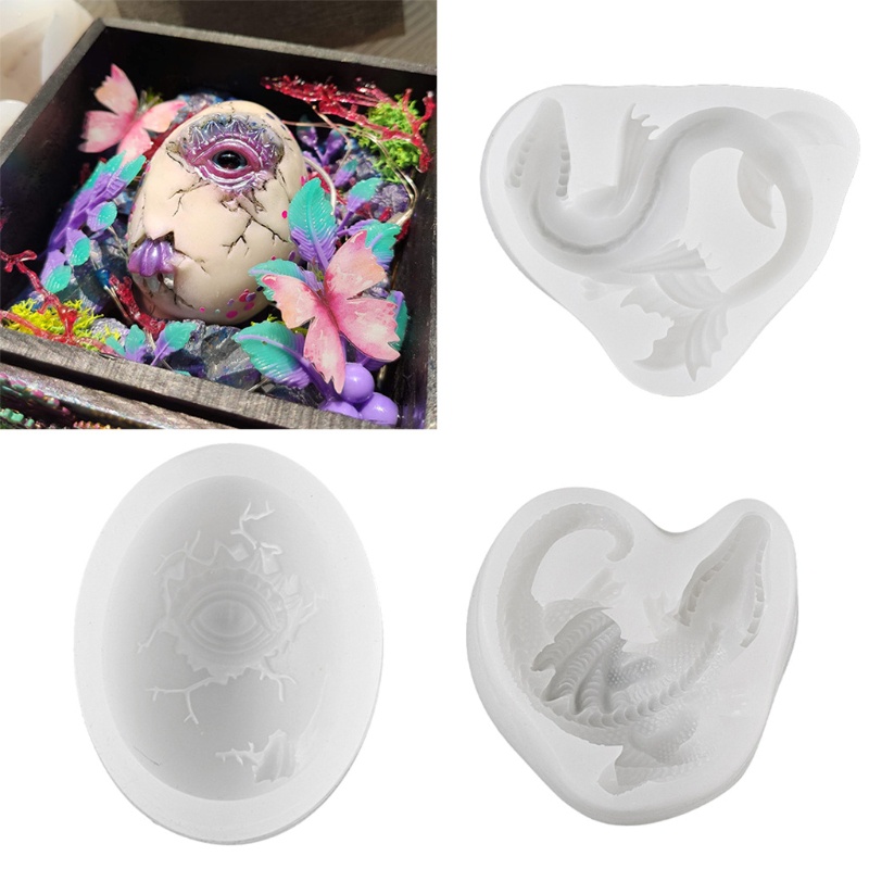 Khuôn Silicone Làm Đất Sét / Xi Măng / Xi Măng / Xi Măng Hình Rồng Diy