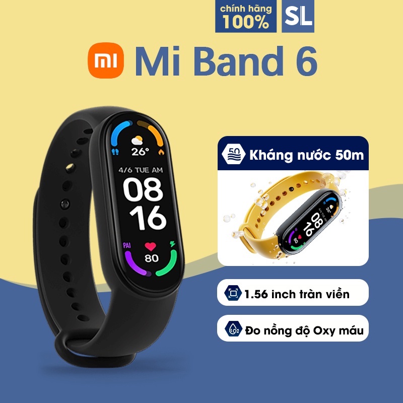 Vòng đeo tay thông minh Miband 6 Nguyên Seal Mới 100% [Bản nội địa Trung hỗ trợ tiếng Việt]