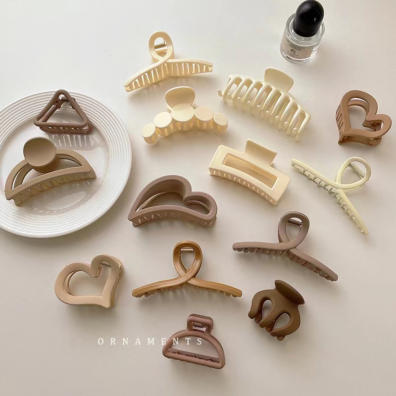 Hàn Quốc phong cách Frosted Hair Clip Soft cà phê màu Clip Thời trang trang nhã tóc