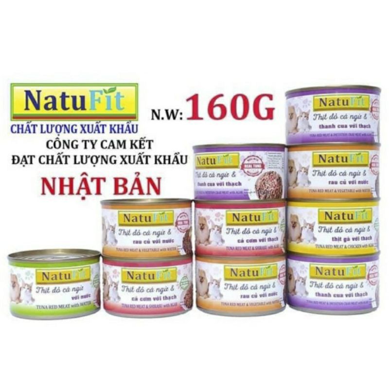 Pate Cho Chó Mèo Natufit - Thức Ăn Dinh Dưỡng Cho Thú Cưng (Lon 160g)