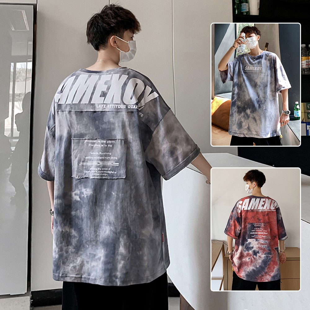 Áo Thun Nam Ngắn Tay SAMEXOY In Loang Hai Màu Cá Tính Style Hàn Quốc MENFASHION1989 AO TOP NAM 90000168