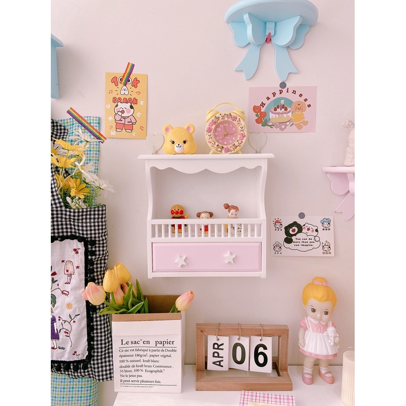 KỆ GỖ TREO TƯỜNG PINKY 2394