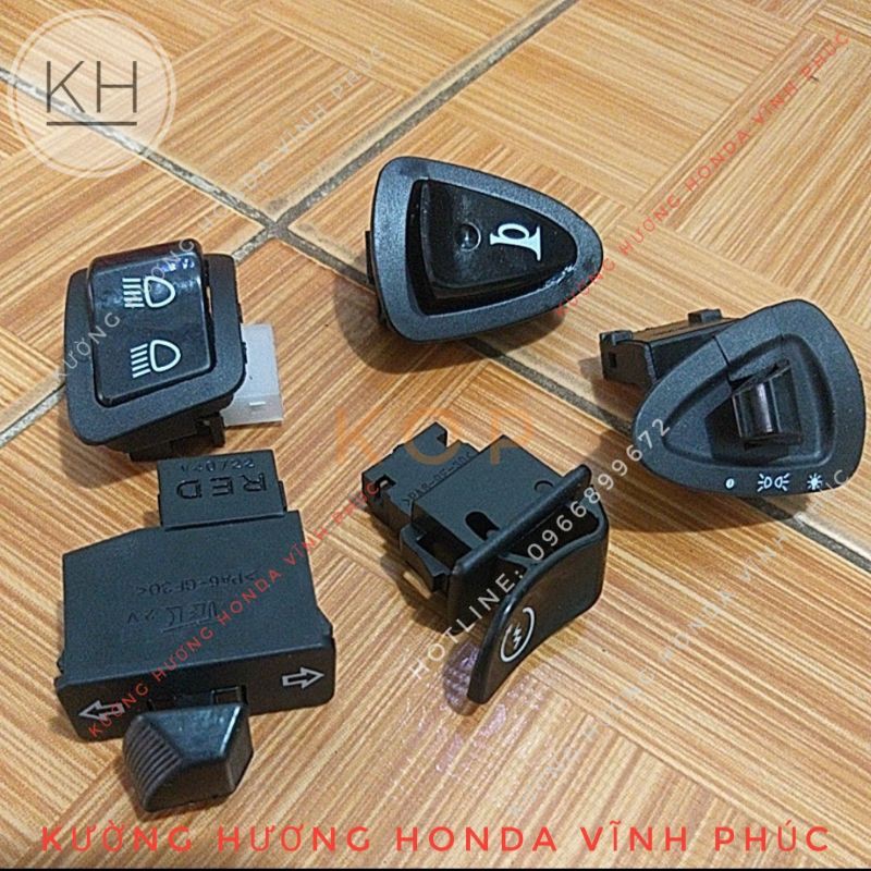 Công tắc đèn, còi ,xi nhan, fa cos ,đề xe máy honda đời mới (Giá bán lẻ 1 cái & fun bộ)