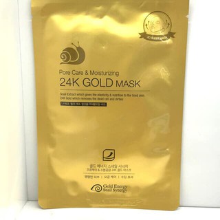 Mặt nạ miếng chiết xuất vàng 24k Gold Energy Snail Synergy 10 miếng