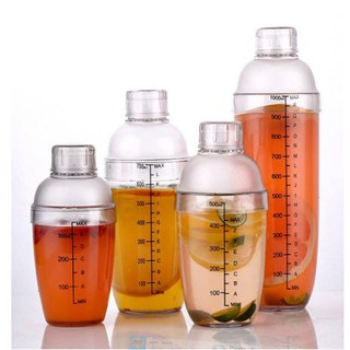 Bình lắc bằng nhựa có chia vạch dung tích 350ml 530ml 700ml pha chế trà sữa, cocktail,....