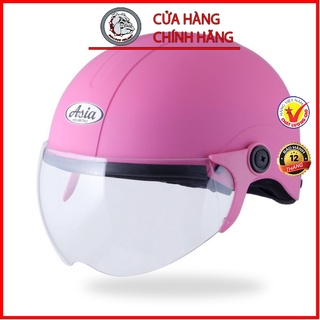 Mũ bảo hiểm 1/2 có kính asia ( vòng đầu 55-58cm)
