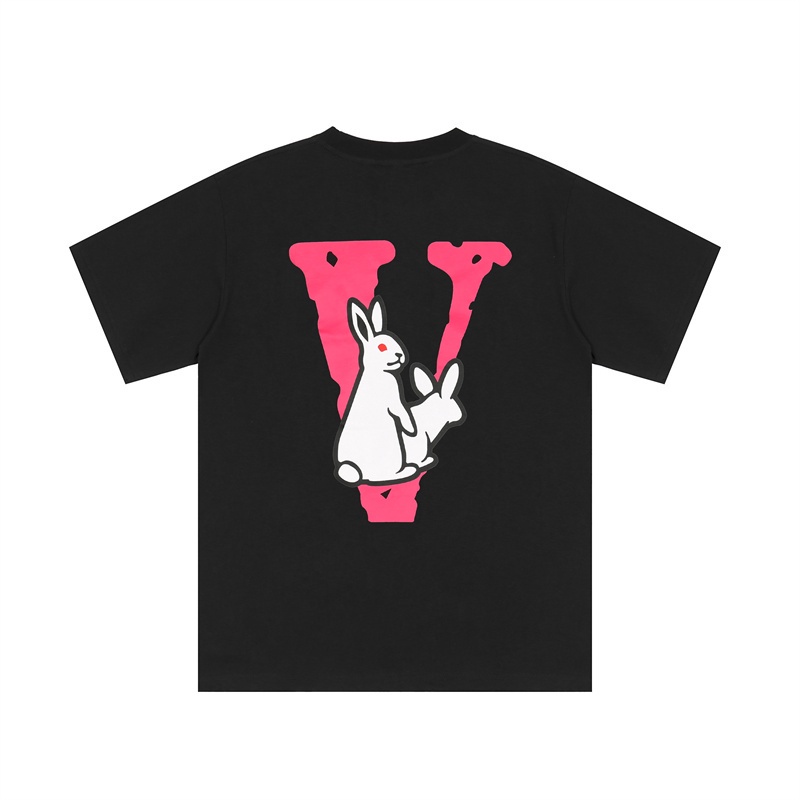 Áo Thun Cotton Tay Ngắn Dáng Rộng In Chữ V Vlone Kiểu Cổ Điển Thời Trang Mùa Hè Cho Cặp Đôi