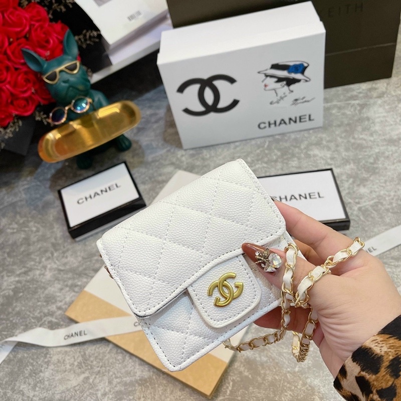 Túi ví mini đeo chéo 4 ngăn thời trang Giỏ xách nữ thương hiệu da PU sần rẻ đẹp. Đeo đi chơi, đi tiệc , đi làm.