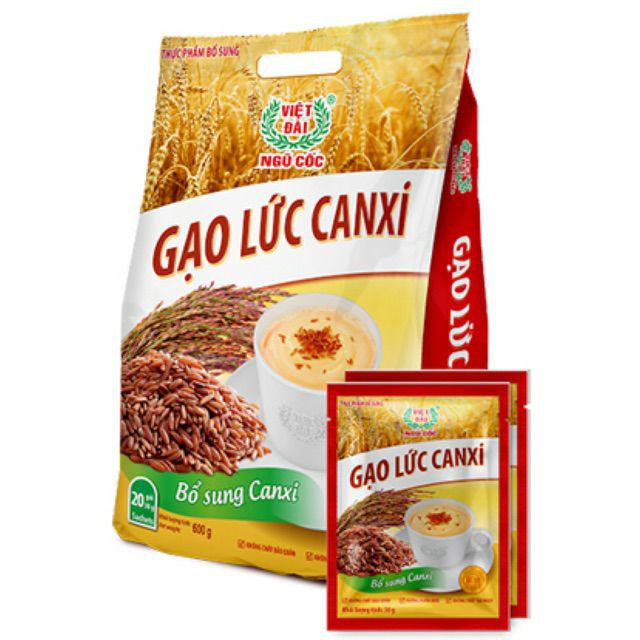 Bột ngũ cốc Gạo lức Canxi Việt Đài túi 450g