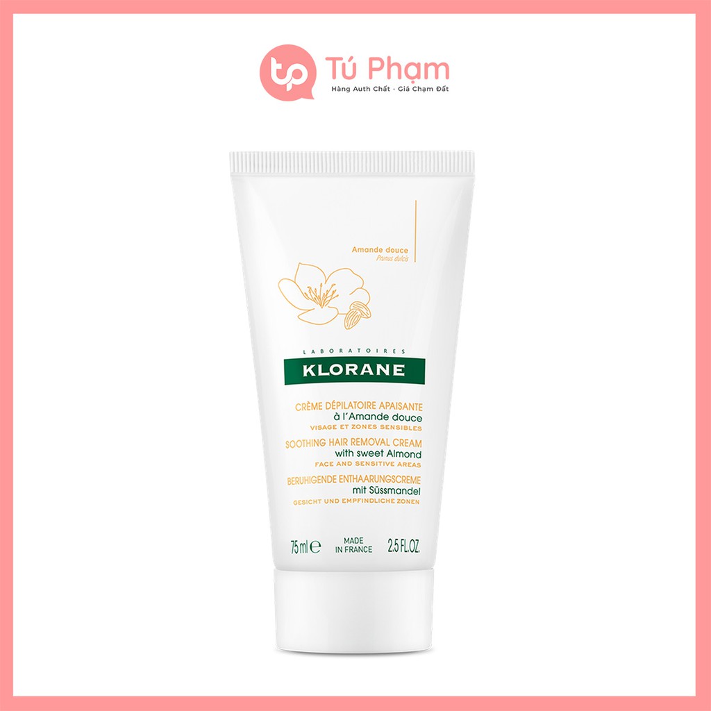 Kem Tẩy Lông Hạnh Nhân Klorane Creme Depilatoire Apaisante A L'Amande Douce 75ml