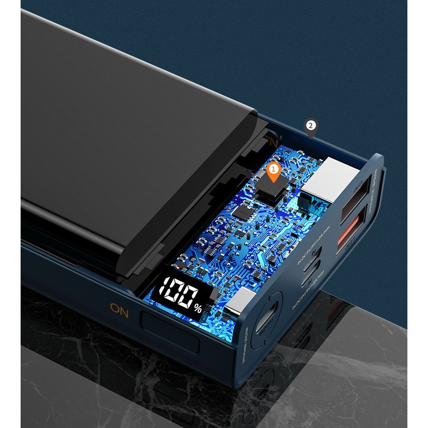 🌟CHÍNH HÃNG🌟Pin sạc dự phòng Remax rpp-108 rpp 292 20000mAh lõi Li-polymer, 2 cổng sạc nhanh Output QC3.0 PD18 V.O.O.C