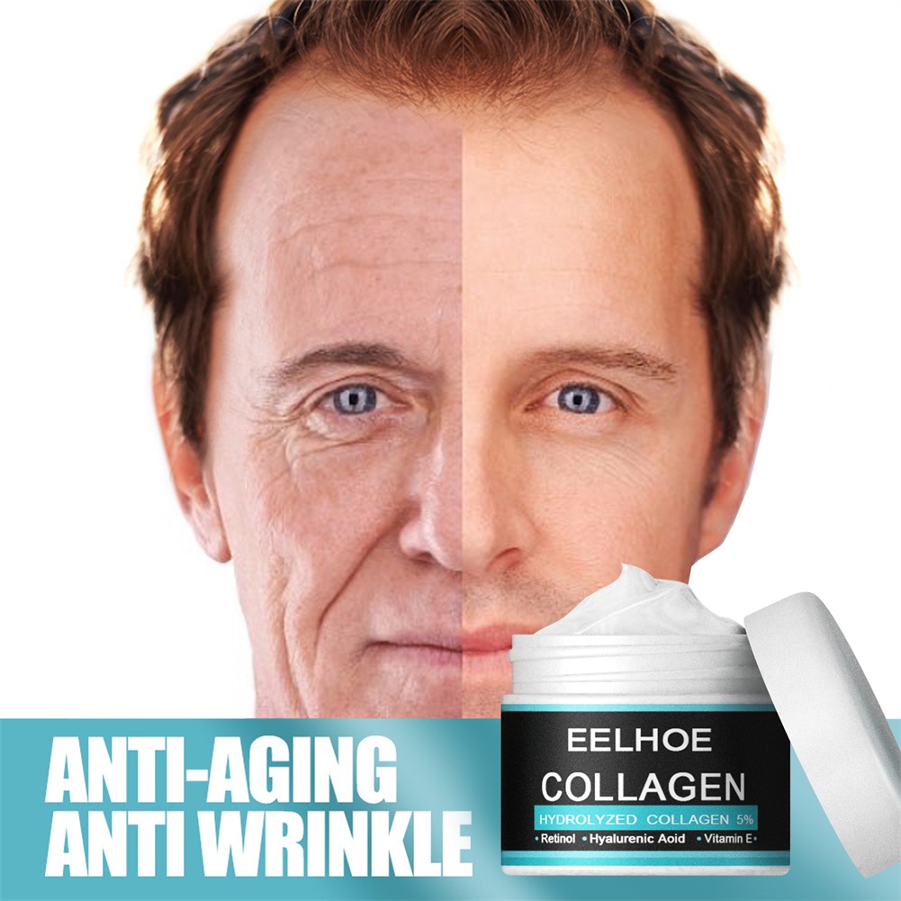 ✅COD EELHOE Kem Dưỡng Ẩm Mặt Chống Nhăn Chống Lão Hóa Da Mặt Làm Săn Chắc, Kem Chống Nhăn Collagen Retinol Hyaluronic Acid Chăm Sóc Da Cho Nam