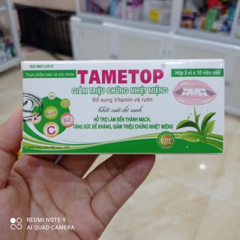 Viên Nhiệt Miệng Tametop hộp 30 viên