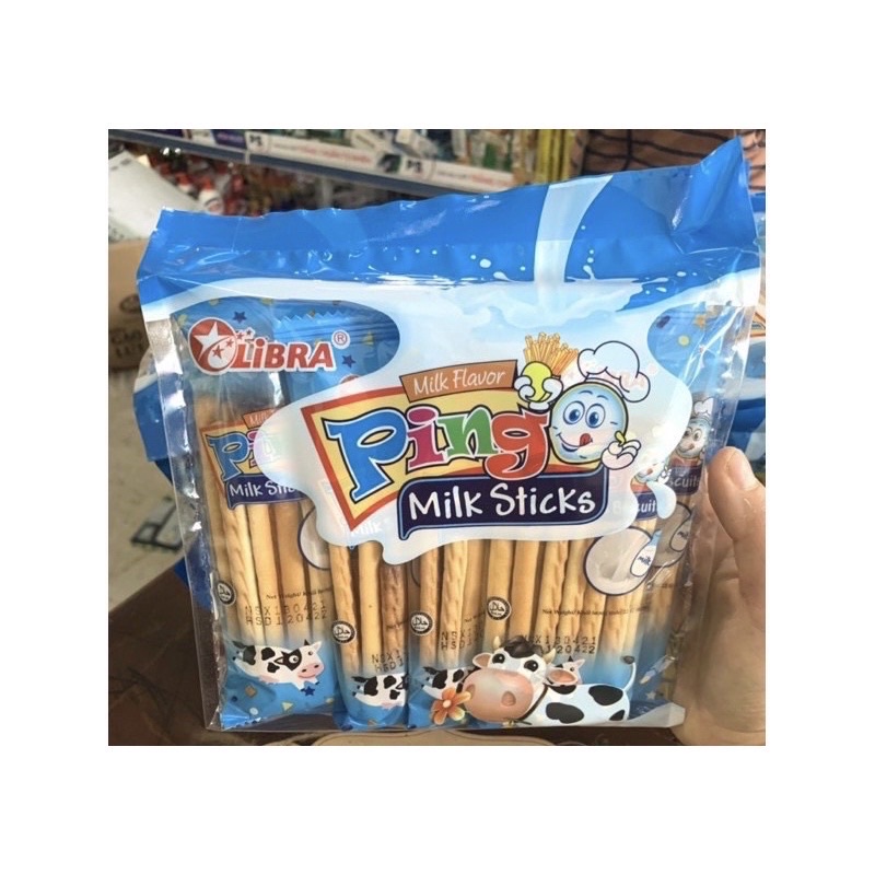 Libra bánh que Pingo hương sữa Milk Stick Biscuit 186g-414g