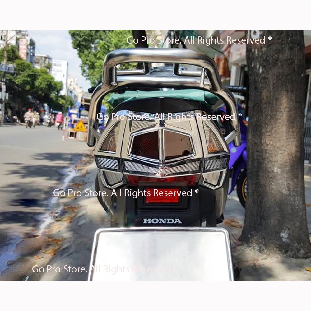 Bộ Ốp Chụp Lái &amp; Xi Nhan Sau WAVE BLADE Nhựa Xi