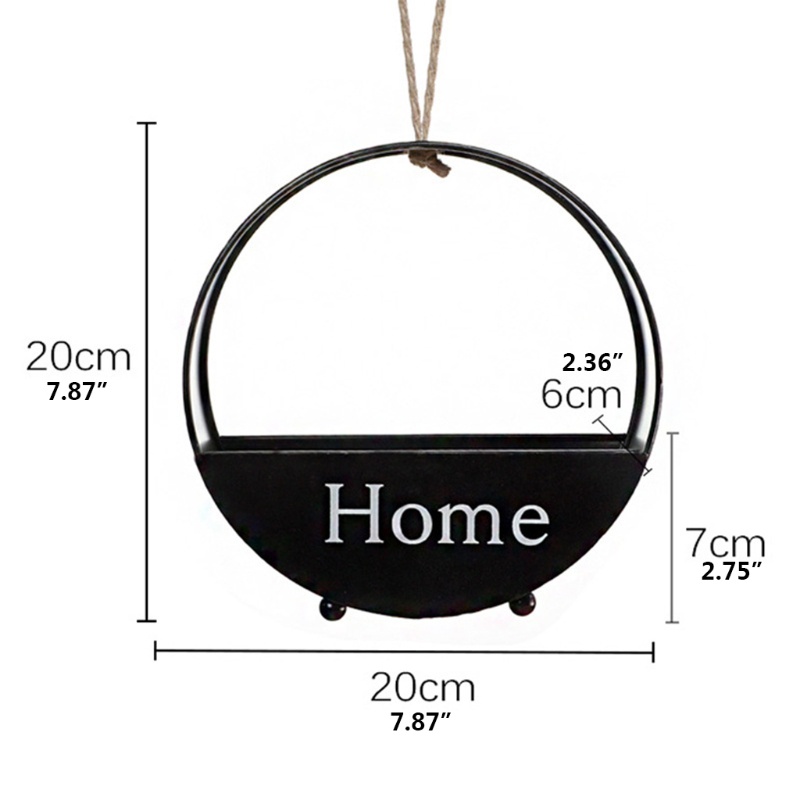 Chậu Trồng Cây Treo Trần Nhà Hình Bán Nguyệt Bằng Kim Loại Có Dây Thừng