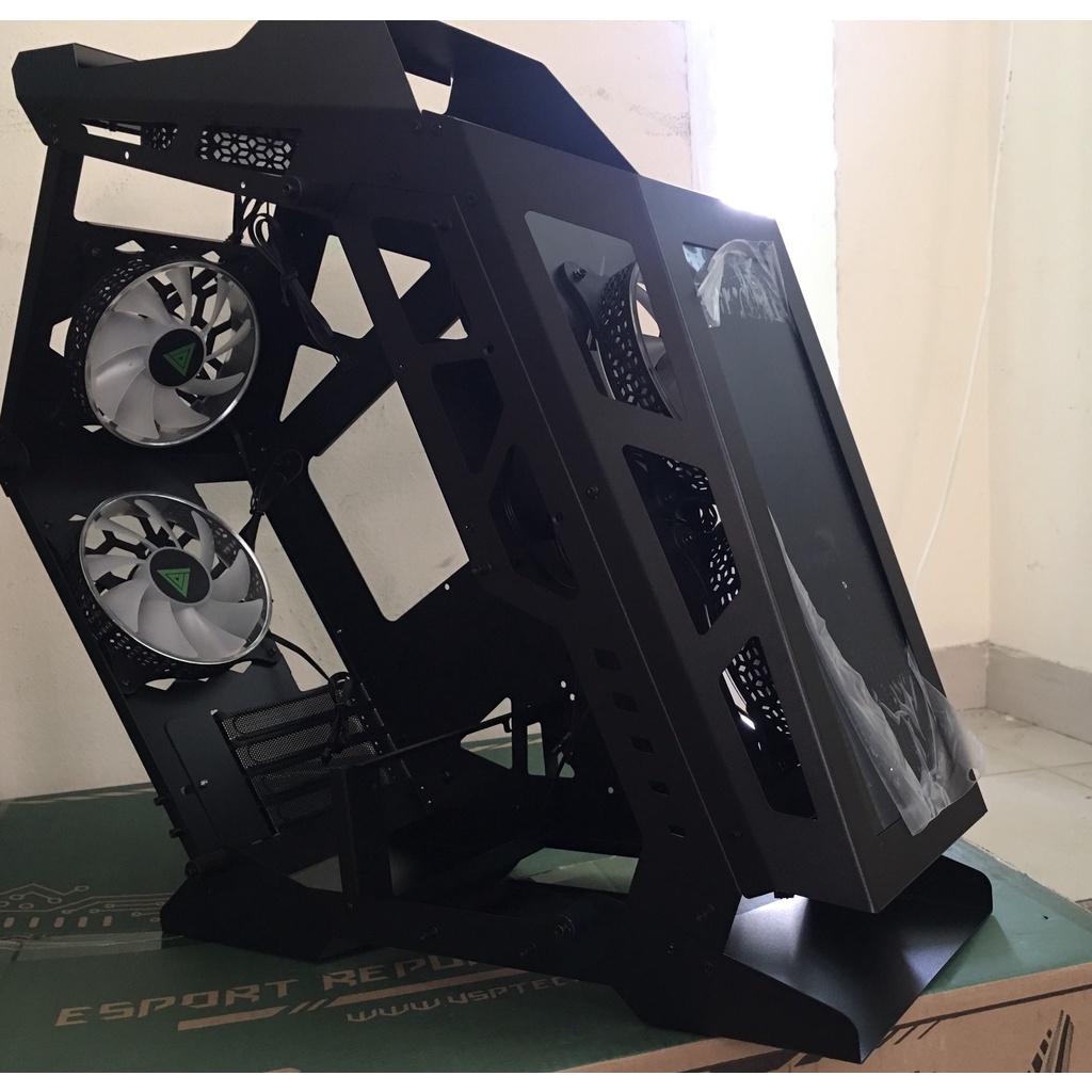 VỎ CASE TRANSFORMER VSP ESPORT REPUBLIC OF GAMERS ES8 + 6 fan led RGB - Black Pink White