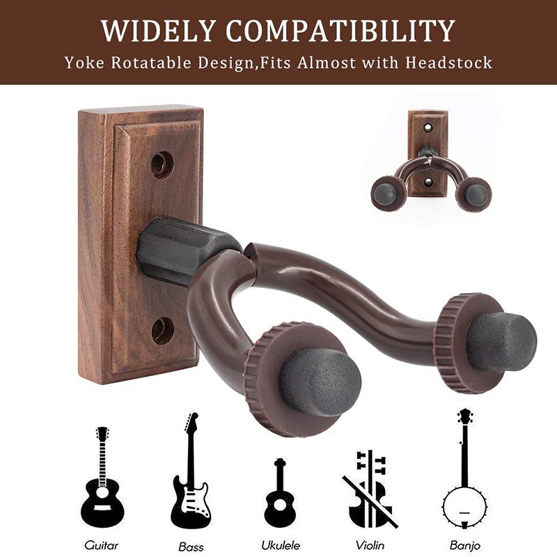 New Stock 2 Pack Guitar Wall Mount, for Acoustic Electric Guitar Bass Ukulele