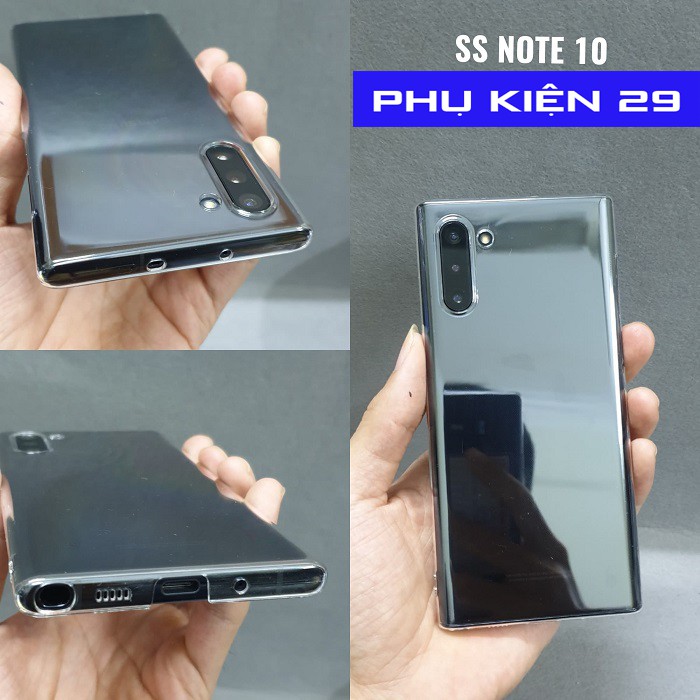 [Samsung Note 10/10+/10 Plus] Ốp lưng cứng trong suốt có gờ bảo vệ camera