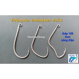 Lưỡi câu cá lóc siêu nhạy, thép trắng 1li8, nòng điện