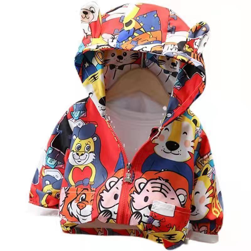 Áo Khoác Gió Có Mũ Trùm Thời Trang Xuân Thu 2022 Mới Cho Bé Trai