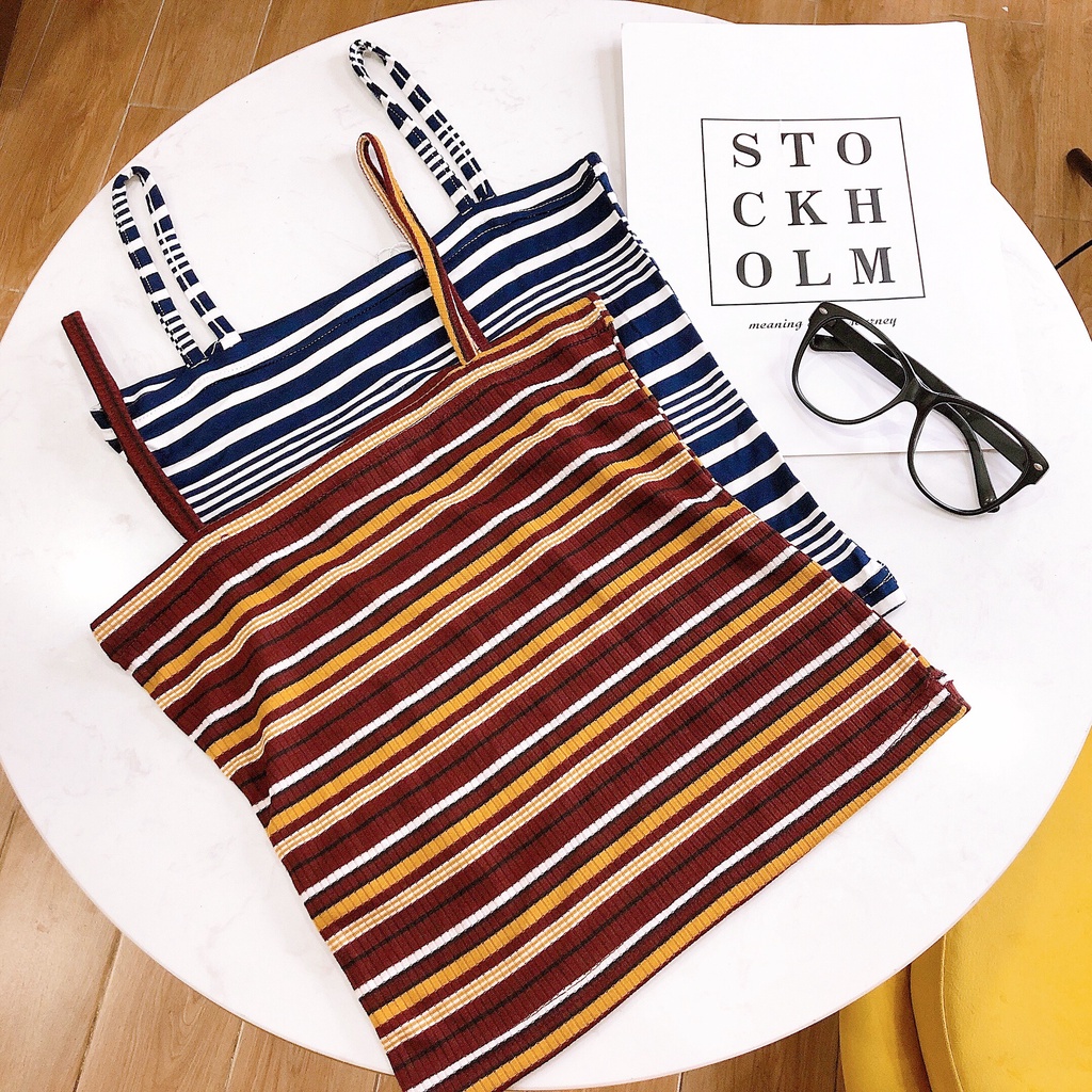 Áo 2 Dây Nữ Thun Cotton Màu Và Sọc Body | BigBuy360 - bigbuy360.vn