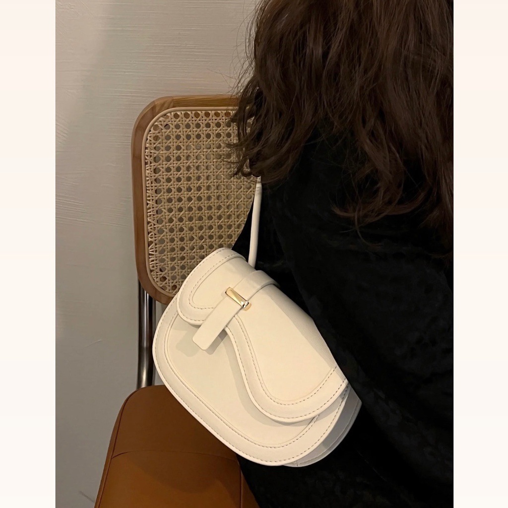 Túi Đeo Chéo Màu Trơn Thiết Kế Đơn Giản Dễ Thương Thời Trang Xuân Thu 2022