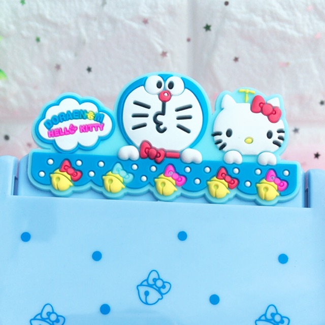 GƯƠNG NẮP TRƯỢT HELLO KITTY &amp; DORAEMON