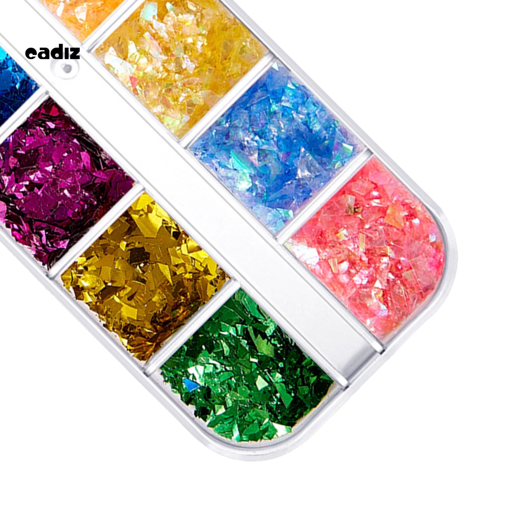 [Hàng mới về] Hộp đựng hạt phụ kiện lấp lánh kiểu dáng đa dạng để trang trí móng vào giáng sinh cho nữ