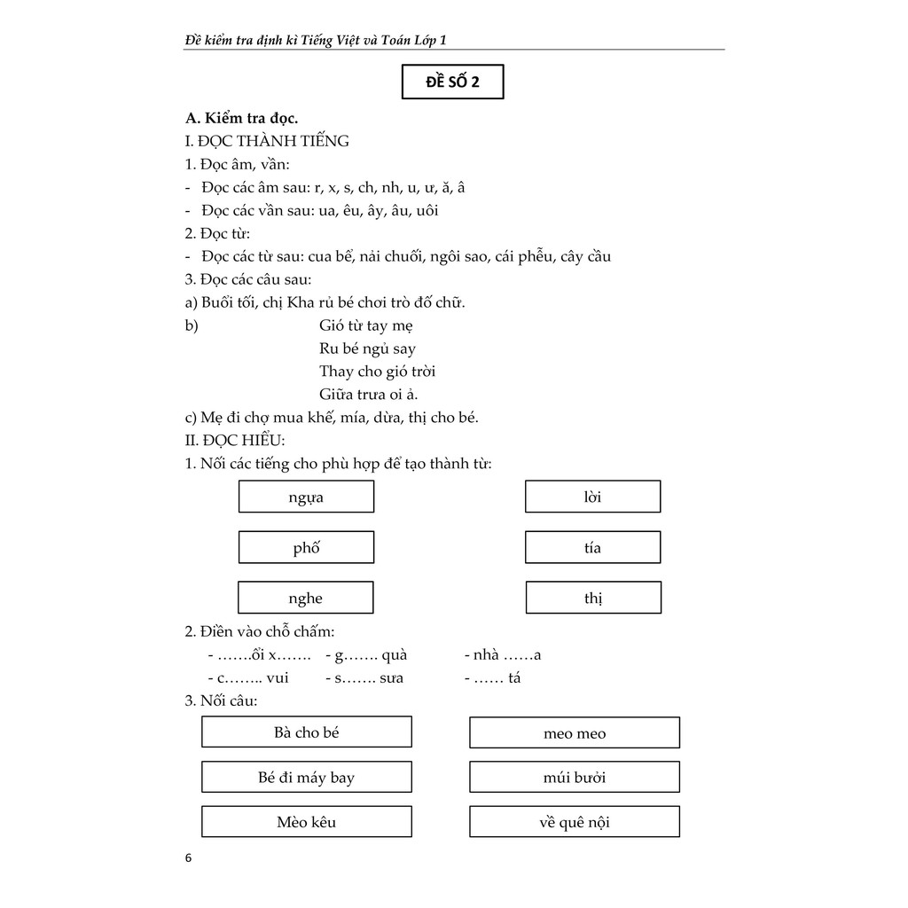 Sách - Đề Kiểm Tra Định Kì Tiếng Việt Và Toán Lớp 1 (Biên Soạn Theo Chương Trình Mới) | BigBuy360 - bigbuy360.vn