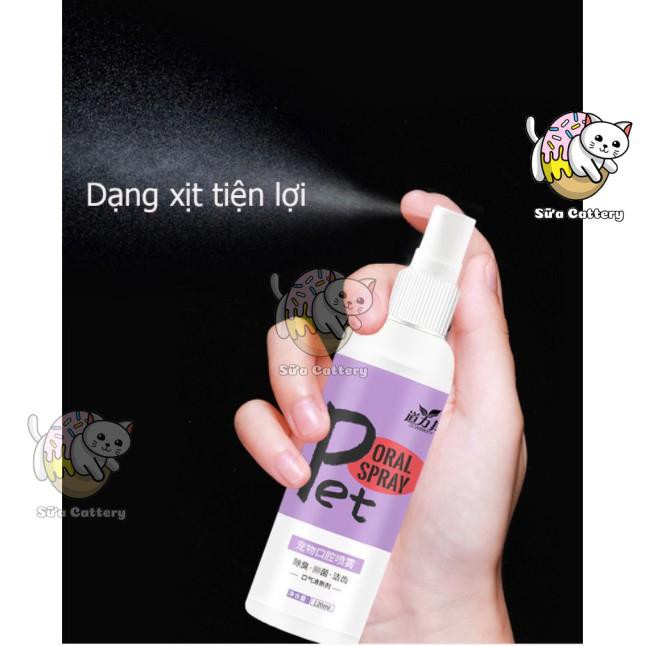 Xịt thơm miệng cho thú cưng, khử mùi hôi răng miệng, chăm sóc răng miệng cho chó mèo, 100% thảo dược