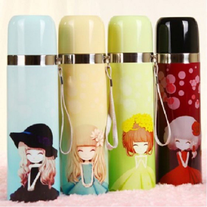 Bình Nước Giữ Nhiệt 2 Lớp Inox 500ml Tiện Dụng