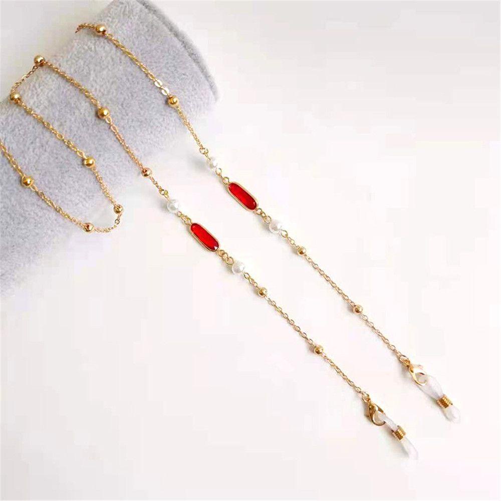 Dây Đeo Mắt Kính Chống Trượt Đính Ngọc Trai Thời Trang Dành Cho Nam Nữ|Hạt Đầy Màu Sắc / Nhiều Màu