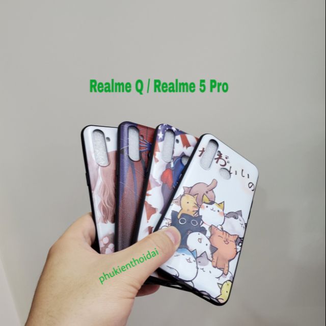 Ốp lưng Oppo Realme Q / Realme 5 Pro dùng chung dẻo TPU in 3D cao cấp chất đẹp