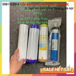 Bộ lõi lọc số 1234 dành cho máy nóng nguội, lạnh để bàn👉 lõi lọc thô 123 👉 lõi lọc máy ro