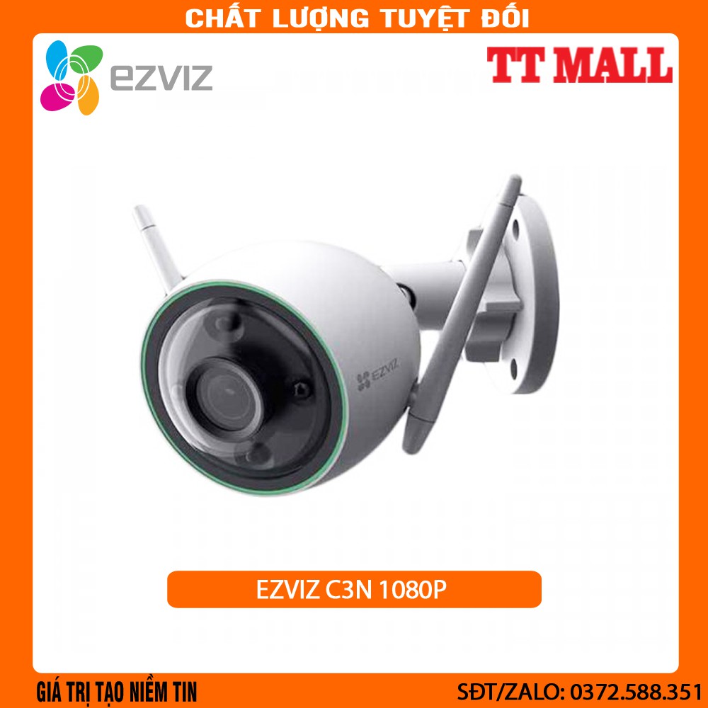 CAMERA WIFI TÍCH HỢP AI EZVIZ C3N 1080P BAN ĐÊM CÓ MÀU-PHÂN BIỆT NGƯỜI VÀ XE-THÔNG BÁO VỀ ĐIỆN THOẠI