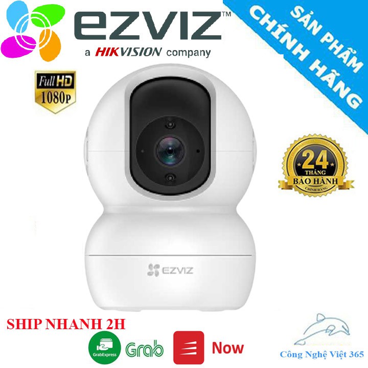 Camera Wifi EZVIZ TY2 1080P -CHÍNH HÃNG-  Đàm Thoại 2 Chiều,Quay Quét 360 Độ Thông Minh , Hình ảnh Full HD-BẢO HÀNH 24 T