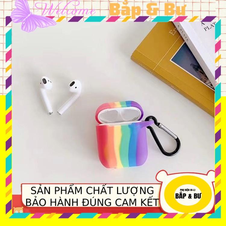 Vỏ bảo vệ bao đựng tai nghe Airpod 1/Airpod 2/Airpod Pro -Mã ốp cầu vòng