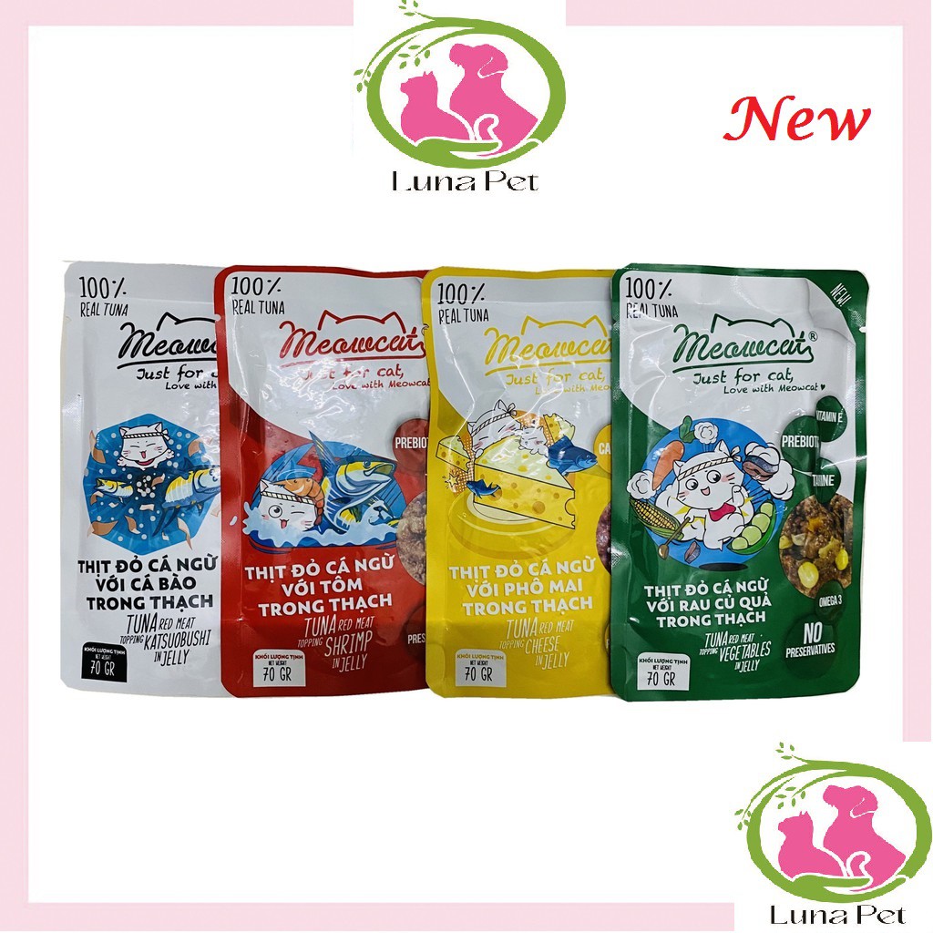 [Mã 159FMCGSALE giảm 8% đơn 500K] Pate Meowcat cho mèo 70g, Thức ăn ướt cho mèo 70g