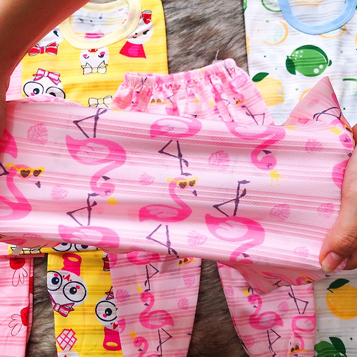 Bộ cotton giấy Thái dài tay cho bé gái và bé trai 4-14kg chất thun co giãn thông thoáng họa tiết BBShine – BVN022