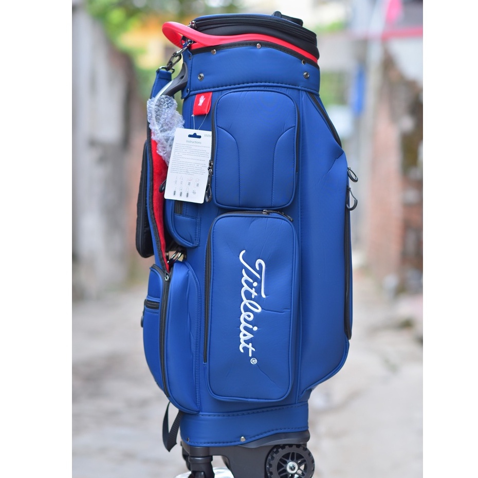 Túi đựng gậy golf bánh xe Titleist, Honma, Taylormade - Chất liệu vải cao cấp chống thấm nước