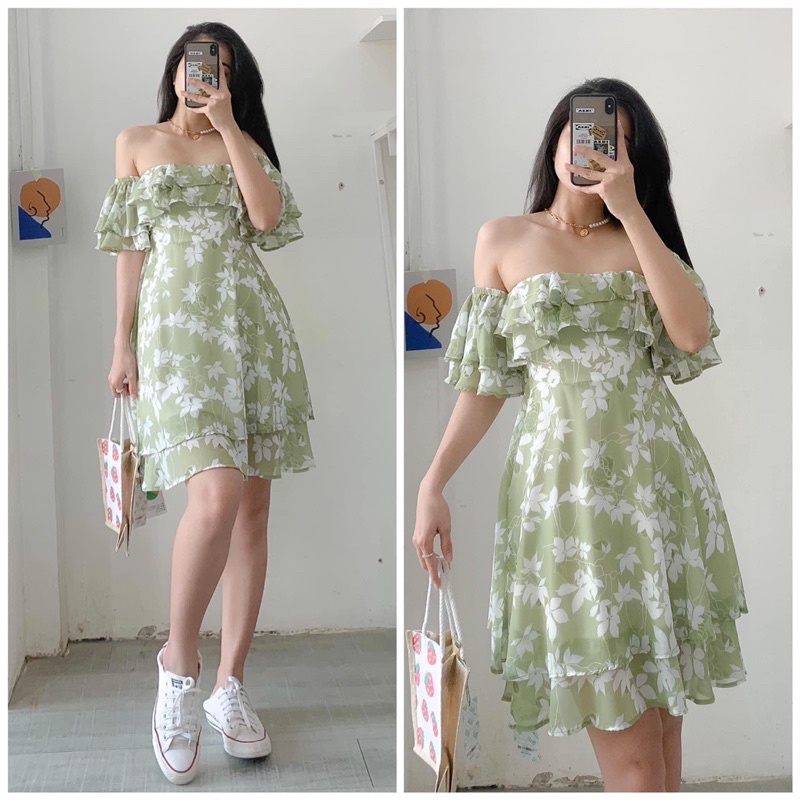 Đầm hoa voan
