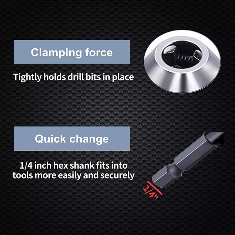 Set 4 Đầu Kẹp Mũi Khoan Không Khóa 1 / 4 1 / 8 1 / 16 Chuyên Dụng