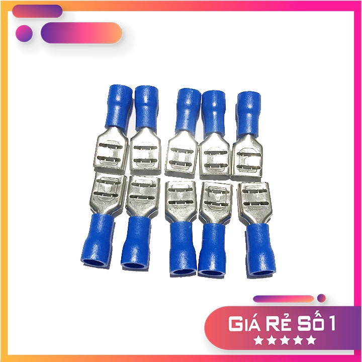 Cos gài 6.3mm, đầu cos chữ T, cốt kẹp dây, cốt nối dây điện bọc nhựa