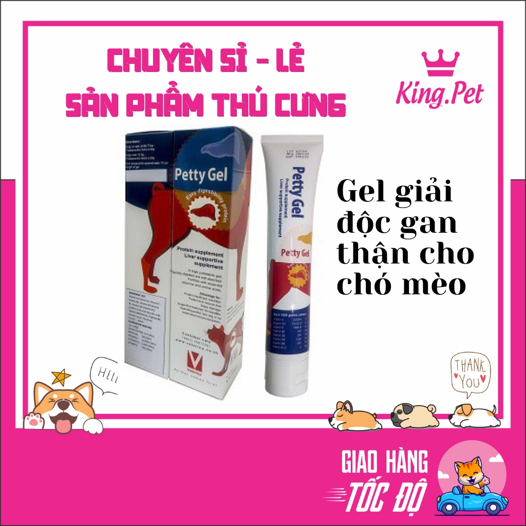 PETTY GEL- GEL GIẢI ĐỘC GAN THẬN CHO CHÓ MÈO